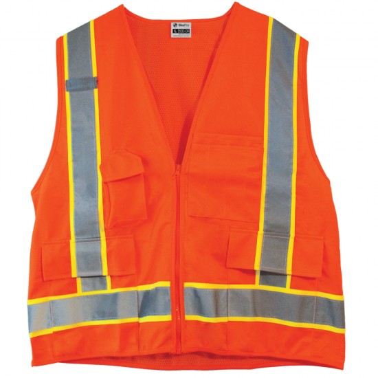 500-OR Construction Hi-Vis Orange Safety Vest 500-OR Construction Hi-Vis Orange Safety Vest