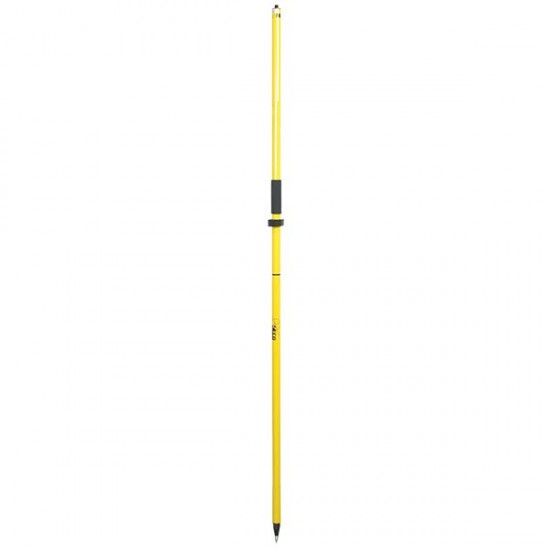 2 m GPS Rover Rod with Cable Slot - Standard Yellow