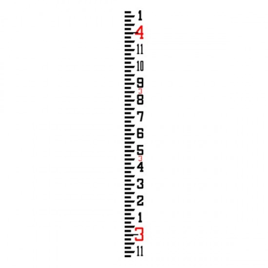 Fiberglass 17 ft SVR Rod — inches Grad