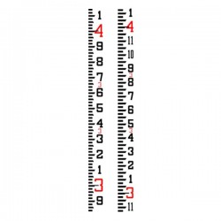 Fiberglass 17 ft SVR Rod — inches/10ths Grad