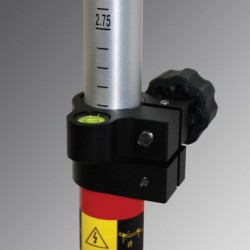 8.5' Twist Lock Red/White Prism Pole, aluminum